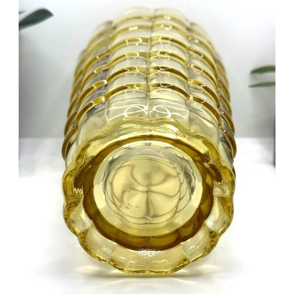 Vintage 40s Cambridge Glass Vase Mandarin Gold Cascade Waterfall - Picture 8 of 10